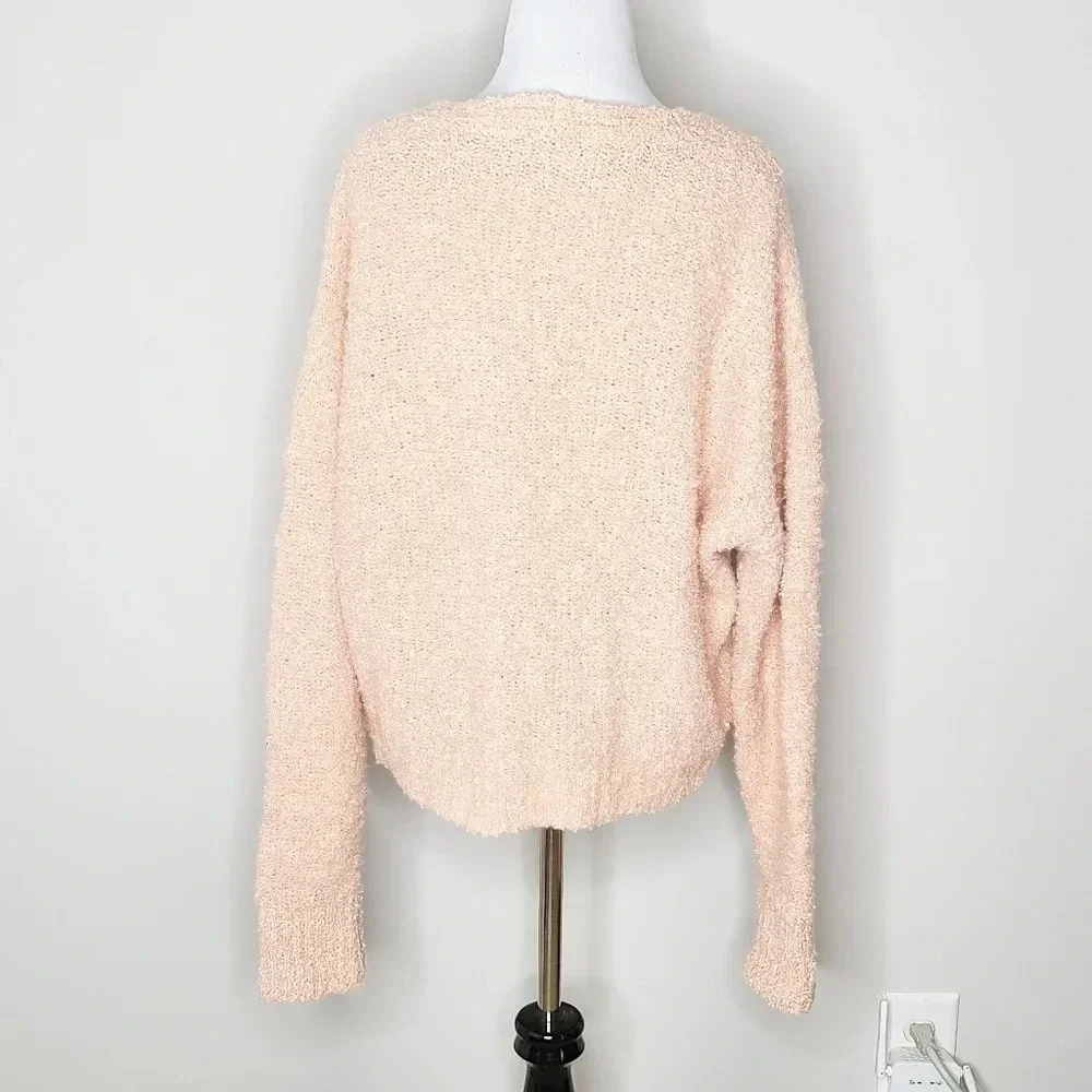 New Free People Finders Keepers Peach Sweater XS